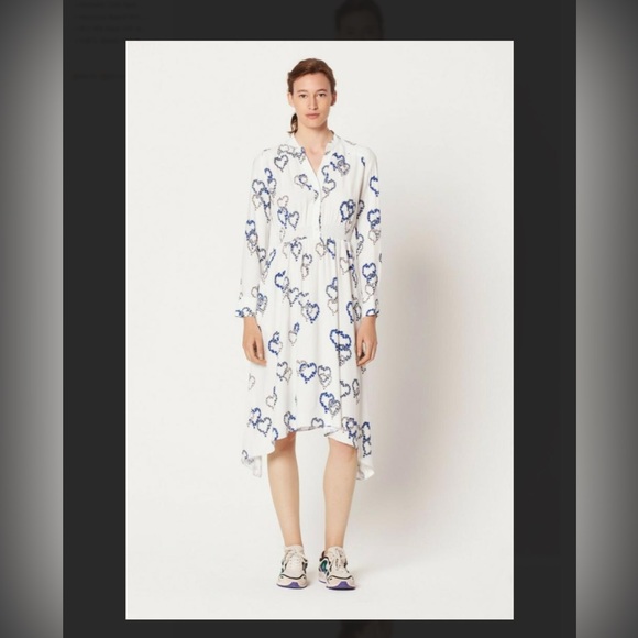 Sandro Paris Jerzy Heart-Motif Midi Dress